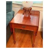 Vintage drop-leaf end table side table