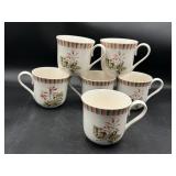 6 Lenox European Garden Herbal Garden mugs