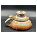 Pottery Stoneware Oil Lamp Red Duck Pottery