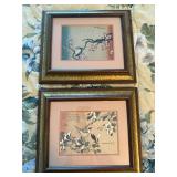 Framed Asian prints 11x13ï¿½