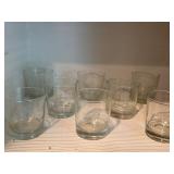vtg drinking glass etched Native American figure