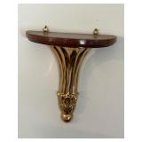 Vintage Gatco Solid Brass Wall Hanging Shelf