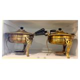 VINTAGE COPPER DOUBLE BOILER & CHAFING DISH