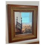 Vintage Victorian-style wall mirror giltwood frame