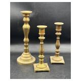 Vintage brass candle holders