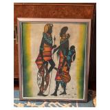 vintage African folk art 18x22ï¿½