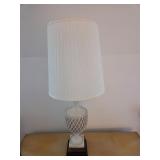 Frederick Cooper white lattice ceramic table lamp