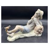 REPAIRED! LLADRO Shepherd Boy with Bird