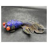 Chinese Filigree Enamel Articulated Fish Figurine