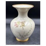 Vintage iridescent fish motif vase Bavaria Germany