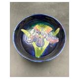 Moorcroft Pottery Iris pedestal bowl