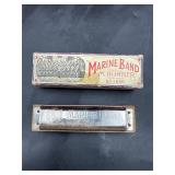vintage M. Hohner Marine Band Harmonica #1896