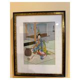 15x12ï¿½ Japanese print Maiko Girl Arranging Flowers