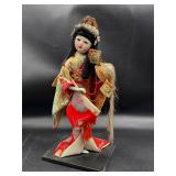vintage Japanese doll traditional silk kimono