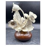 delicate porcelain flower sculpture