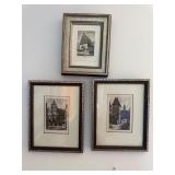 Vintage framed prints Rothenburg Tor