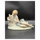Lladro Boy with Bird Figurine SPAIN