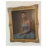 Vintage portrait framed