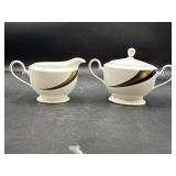 Nikko Cachet creamer & lidded sugar JAPAN