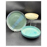 Signed pottery trinket dishes