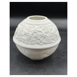 Philippe Deshoulieres white bisque candle holder