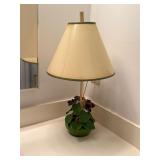 Vintage metal tole style lamp