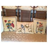 Vintage needlepoint pillows