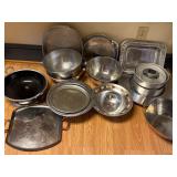 Assorted kitchenware, serving bowls, trays