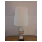 Signed Fredrick Cooper lattice ceramic table lamp