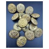 vintage United States Army uniform buttons