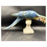 vintage Royal Dux Bohemia blue macaw parrot