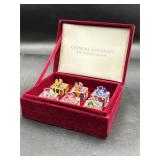 Godinger Crystal Legends glass place card holders
