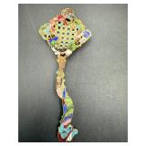 Champlevï¿½ enamel and brass pierced spoon