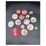 Lot of buttons pins Van Halen and more