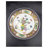 Porcelain Pewter Encased Bowl Hand Painted