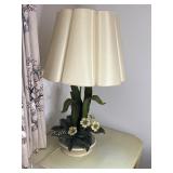 Lovely vintage metal art flower lamp