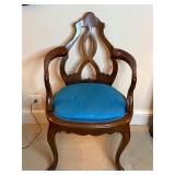 Vintage Oriental Asian Chippendale Accent Chair