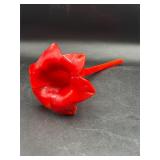 Murano-style blown glass flower