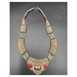 Vintage handmade Tibetan-style necklace