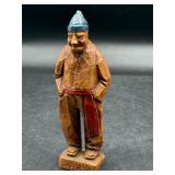 Vintage hand-carved wooden figurine