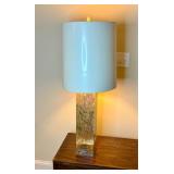 40ï¿½ Extremely heavy vintage lucite lamp