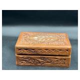 vintage handcrafted trinket box