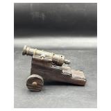 Vintage wooden and metal civil war cannon