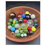 assortment includes various glass marbles / balls