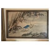 24x36ï¿½ vintage framed Chinese art