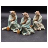 vintage Shiwan pottery figurine China mudman monk
