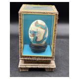 Vintage Chinese Encased & Mounted Dragon Egg