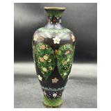 Flawed Japanese cloisonnï¿½ bud vase