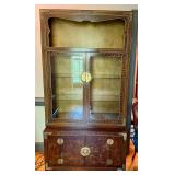 2pc Drexel Asian-inspired china / display  cabinet