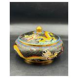 vintage Chinese cloisonnï¿½ trinket dish